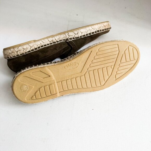 Mango MNG Moss Green Suede Espadrille Slip ons Unisex 43 - Picture 6 of 6
